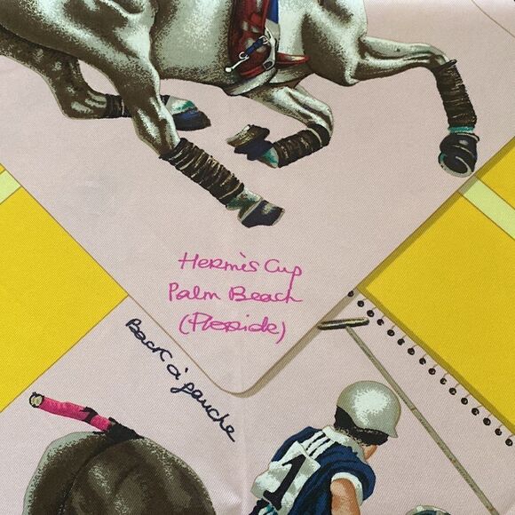 Hermès Le Monde du Polo 100% Silk Scarf 90cm - Picture 13 of 15